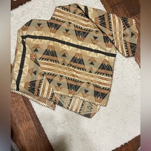 Vintage Ralph Lauren Wool Blend Aztec Pancho/Cape